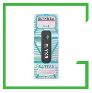 a boxed Elyxr LA Delta 8 Disposable vape.
